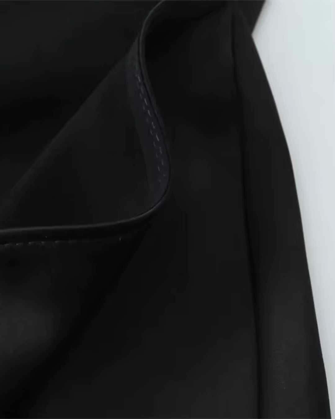 Satijnen Lange Zwarte Jurk met Spaghetti Bandjes voor Dames