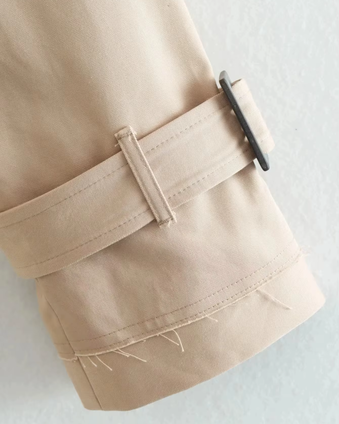 Cropped Jas met Riem en Double Breasted Design voor Dames