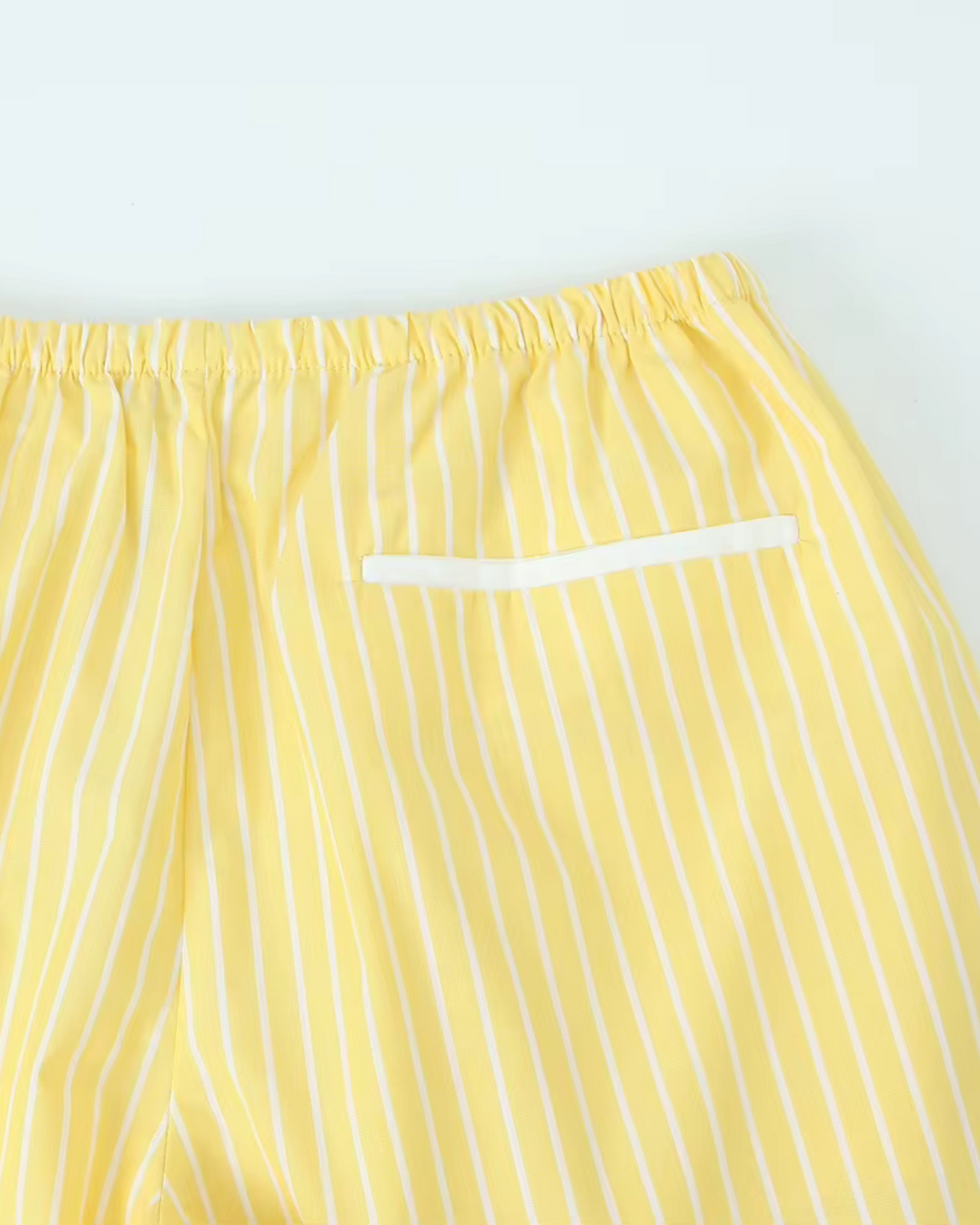 Gele Linnen Blouse en Broek Set voor Dames