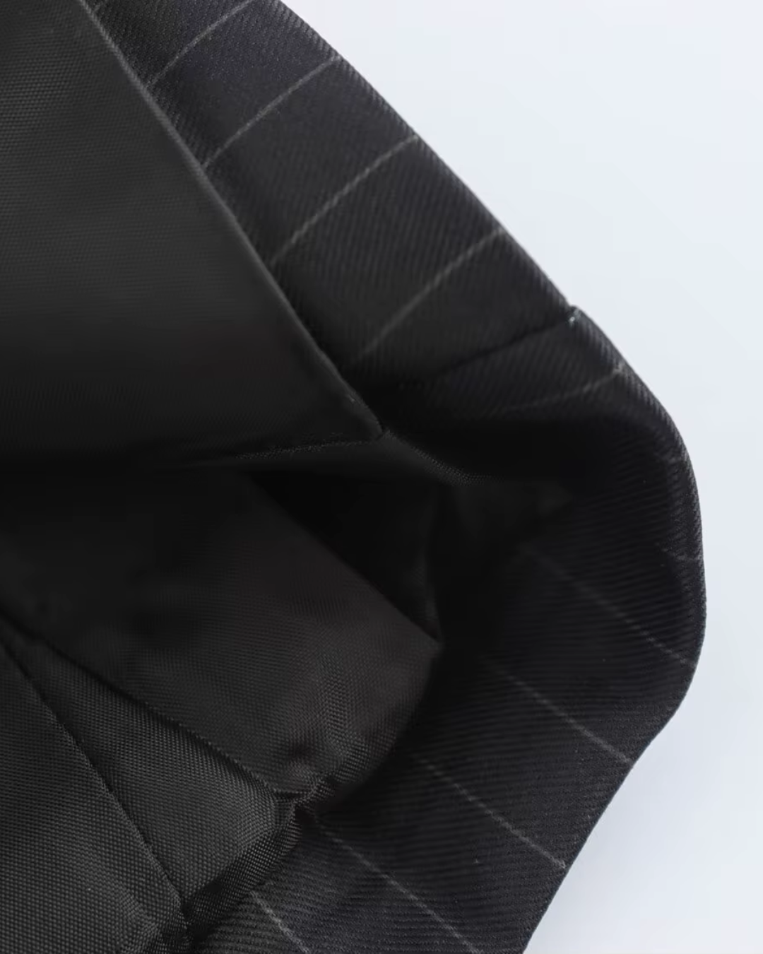 Gestreepte Zwarte Tweedelige Blazer en Broek Set voor Dames