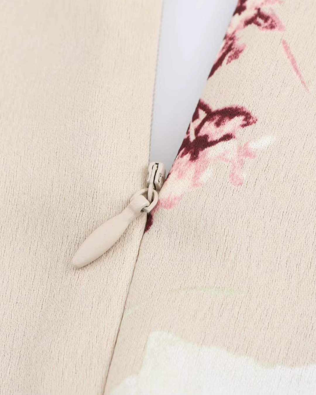 Mouwloze Bloemenprint Jurk met V-hals en Rits voor Dames