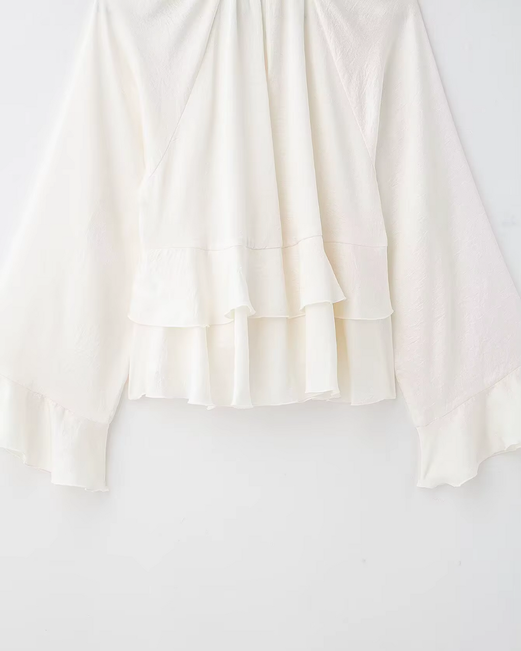 Effen Blouse met Knopen en Lange Mouwen voor Dames