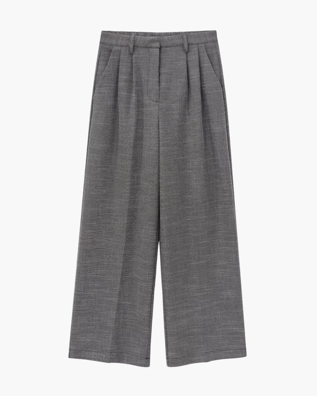 Vintage Grijze Office Lady Blazer en Broek Set