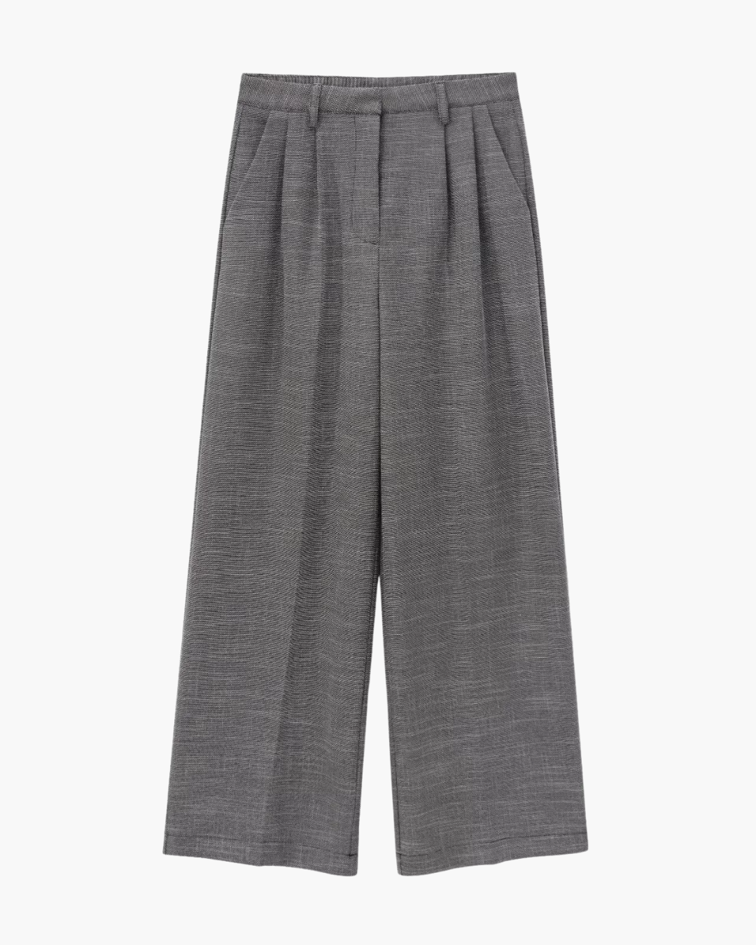 Vintage Grijze Office Lady Blazer en Broek Set