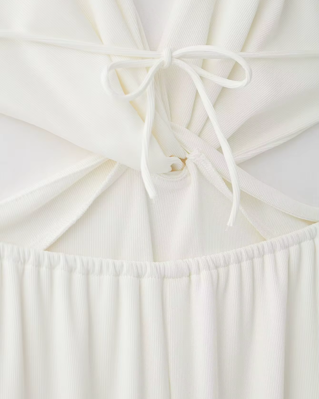 Lange Zomerjurk met Kant Diepe V-Hals en Open Rug voor Dames