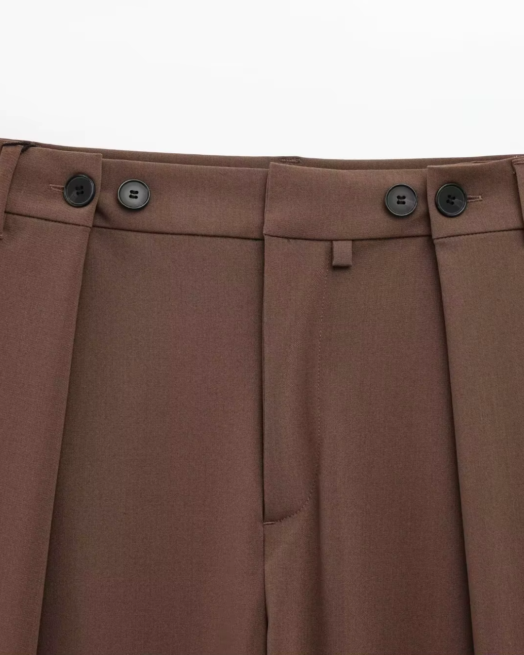 Oversized Bruine Blazer en Pantalon Set met Matching Riem Dames