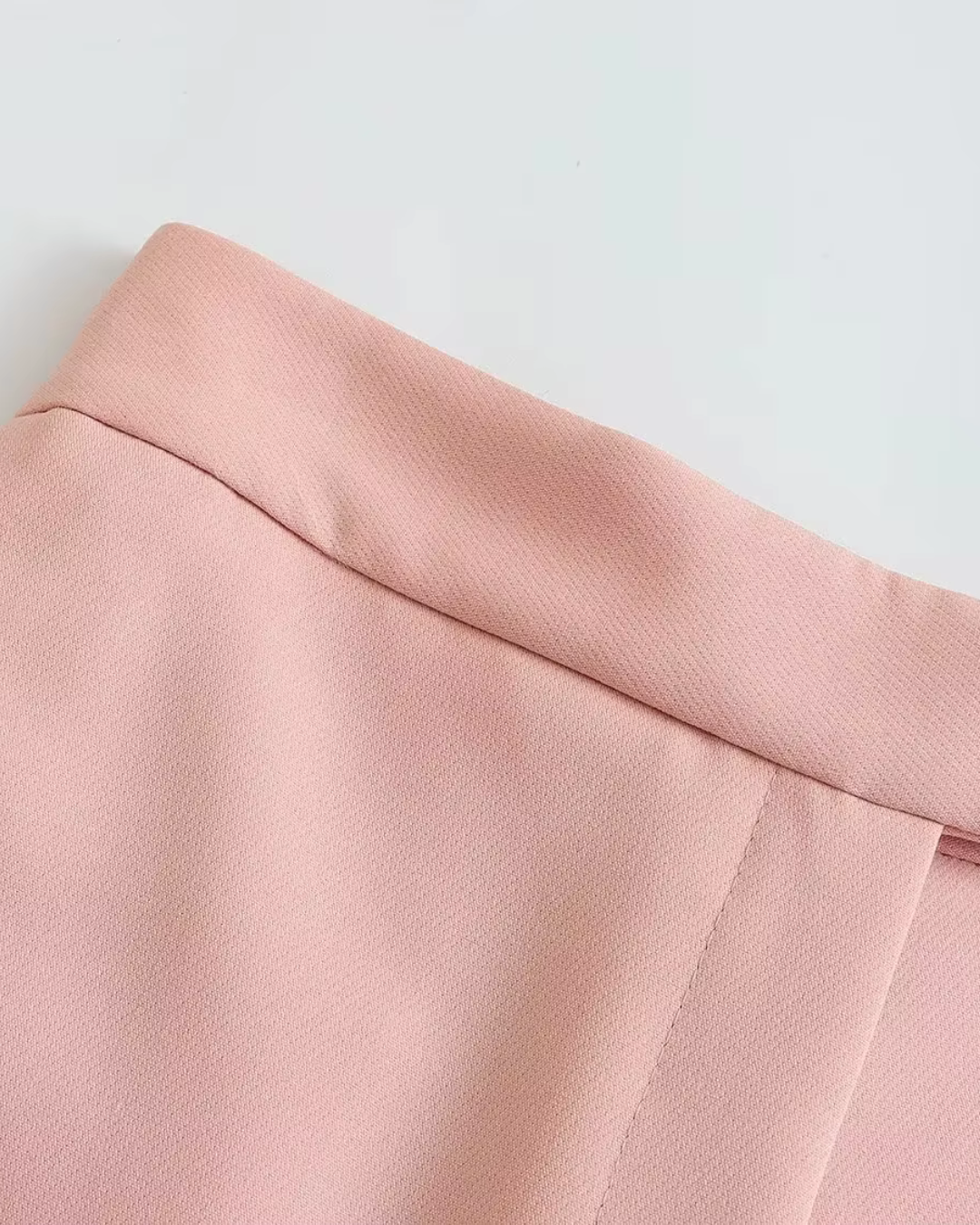 Chique Roze Gilet met Wijde Pantalon Set voor Dames