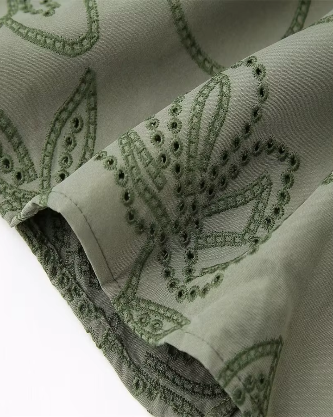 Geborduurde Holle Jurk voor Dames