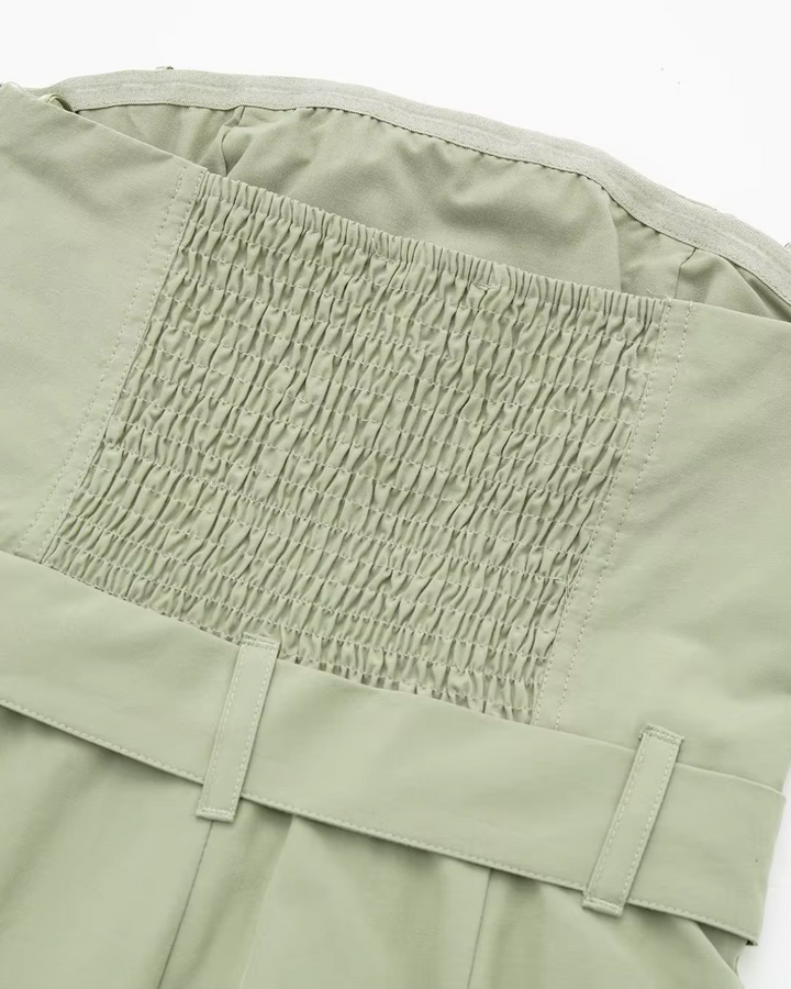 Mouwloze Cargo Jumpsuit met Riem en Zakken voor Dames