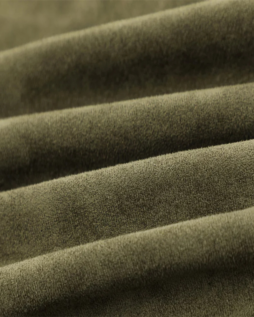 Stijlvolle Olijfgroen Faux Suede Jas met Kraag voor Dames