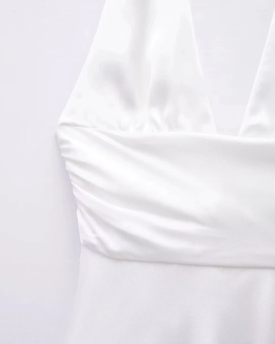 Satijnen Halter Mini-Jurk met Rugstrik voor Dames