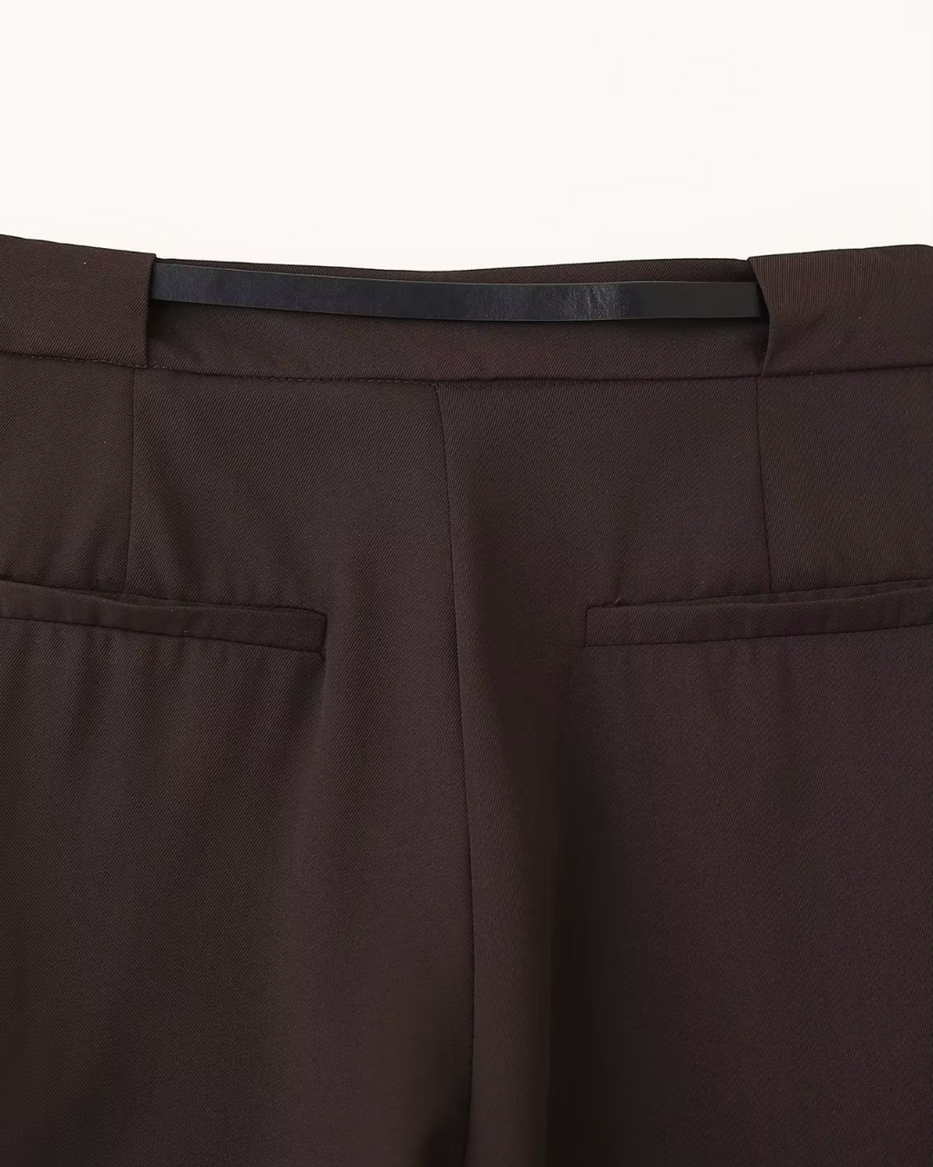 Hoge Taille Wijde Pijpen Broek met Riem voor Dames