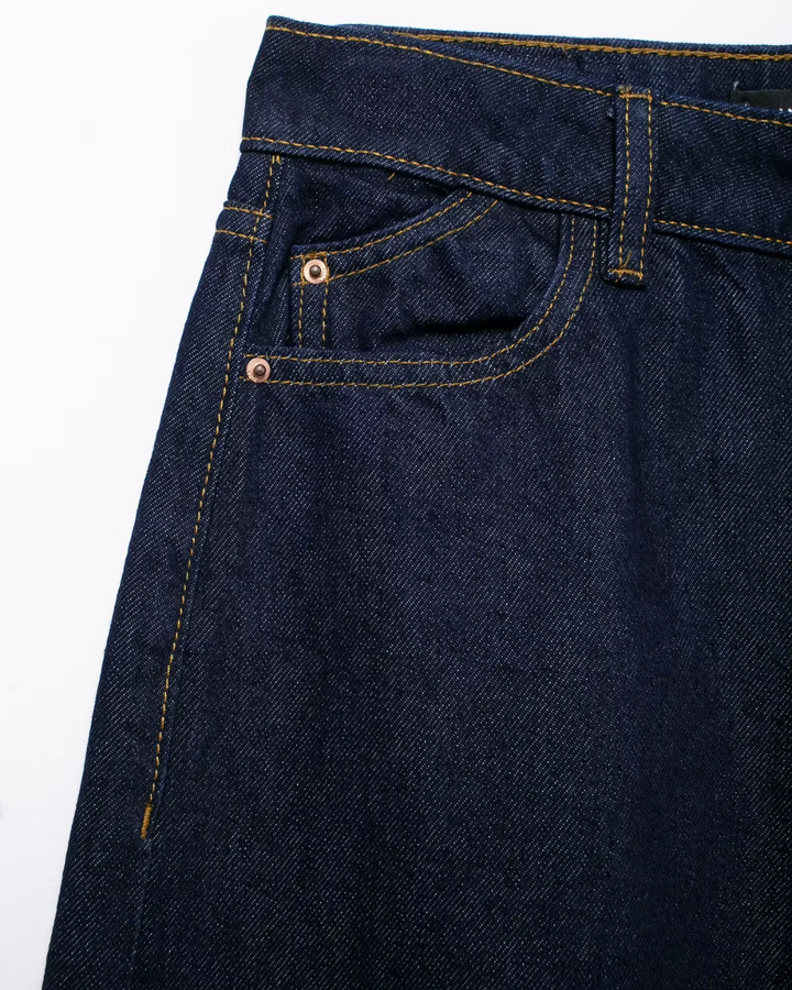 Vintage Denim Gilet en Broek Set voor Dames