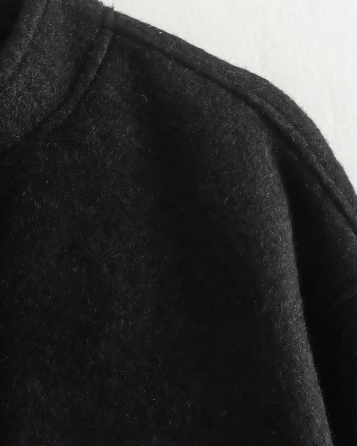 Effen Streetstyle Winterjas met Zakken en Knopen voor Dames