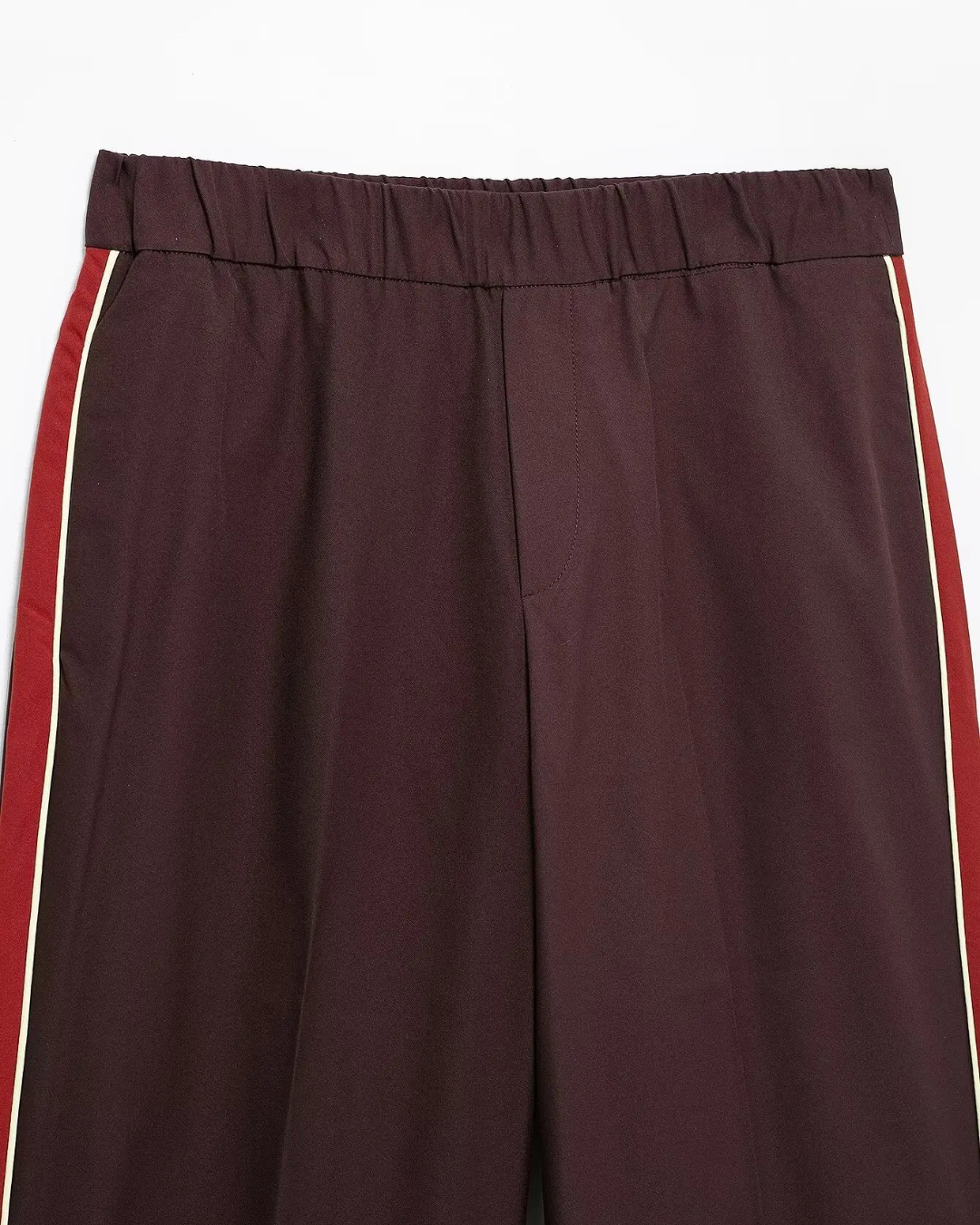 Vintage 2-Delige Set - Opstaande Kraag Jas & Wijde Broek met Zijstrepen voor Dames