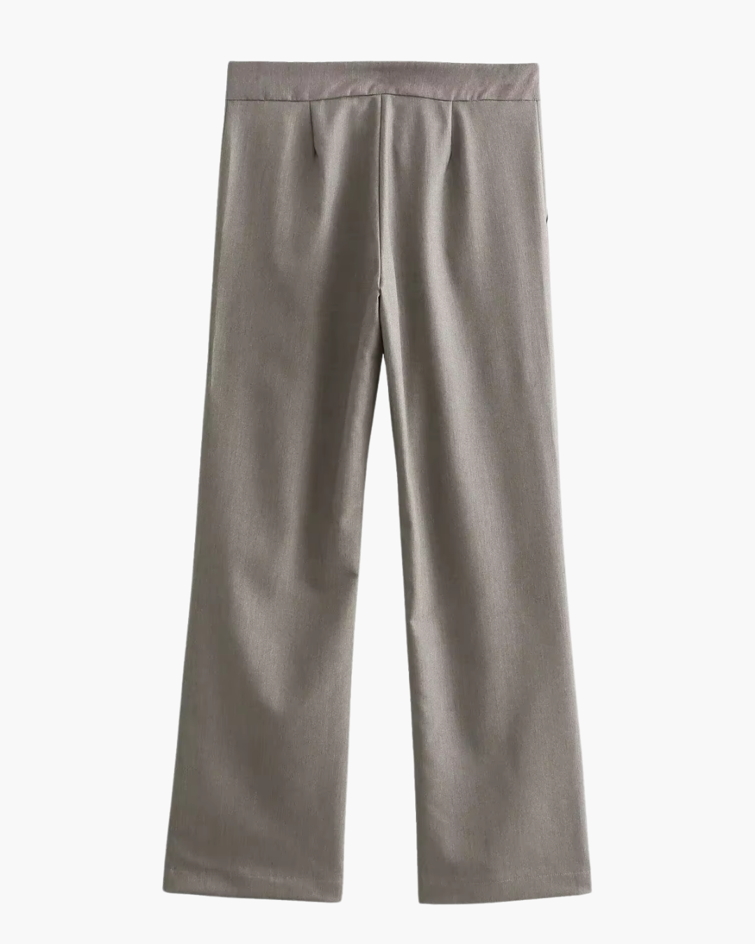 Vintage Office Grijze Blazer en Broek Set voor Dames