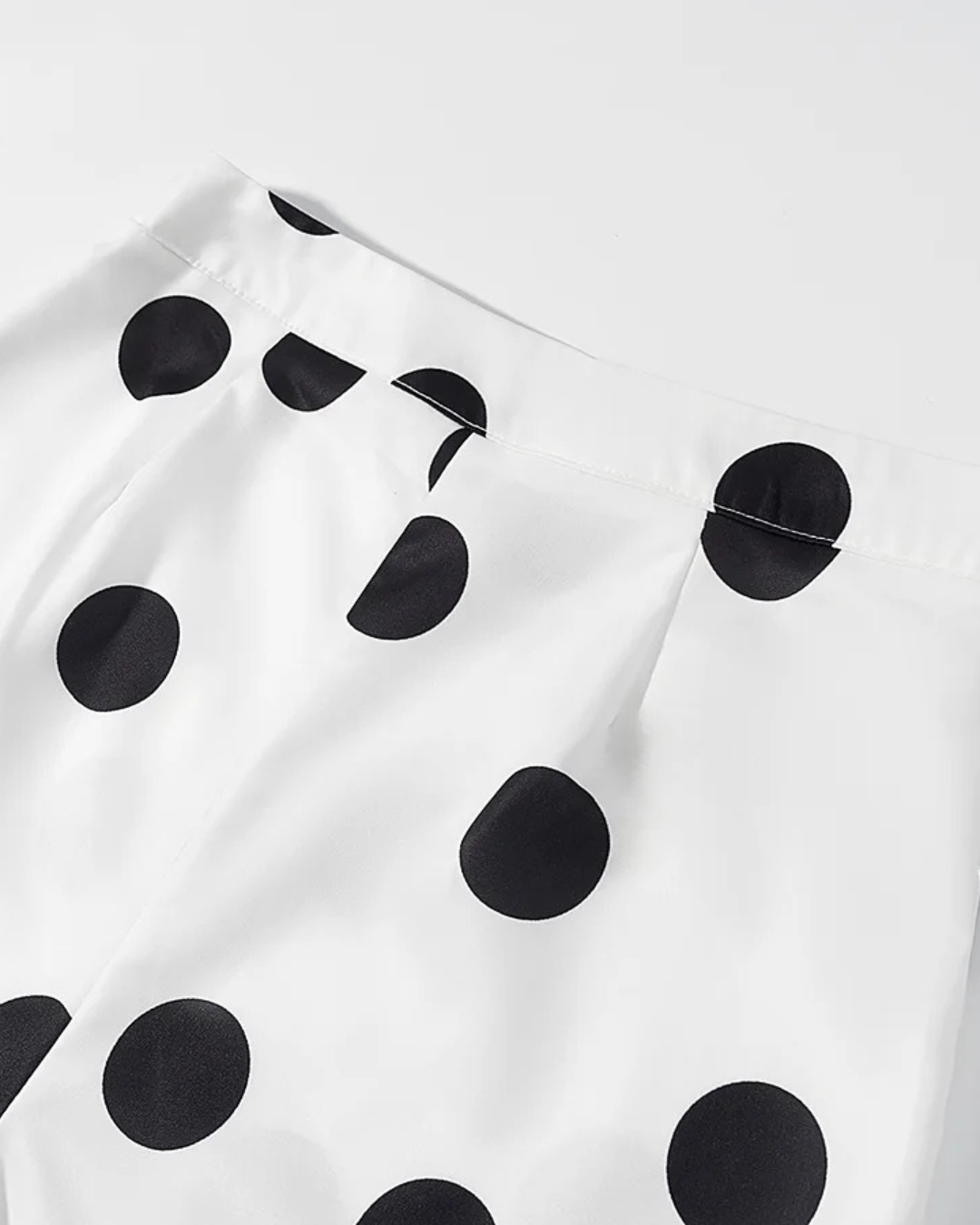 Tweedelige Set met Strapless Polkadot Top en Broek voor Dames