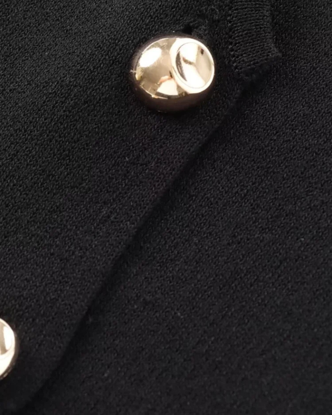 Gebreid Mouwloos V-Hals Vest met Gouden Knopen voor Dames