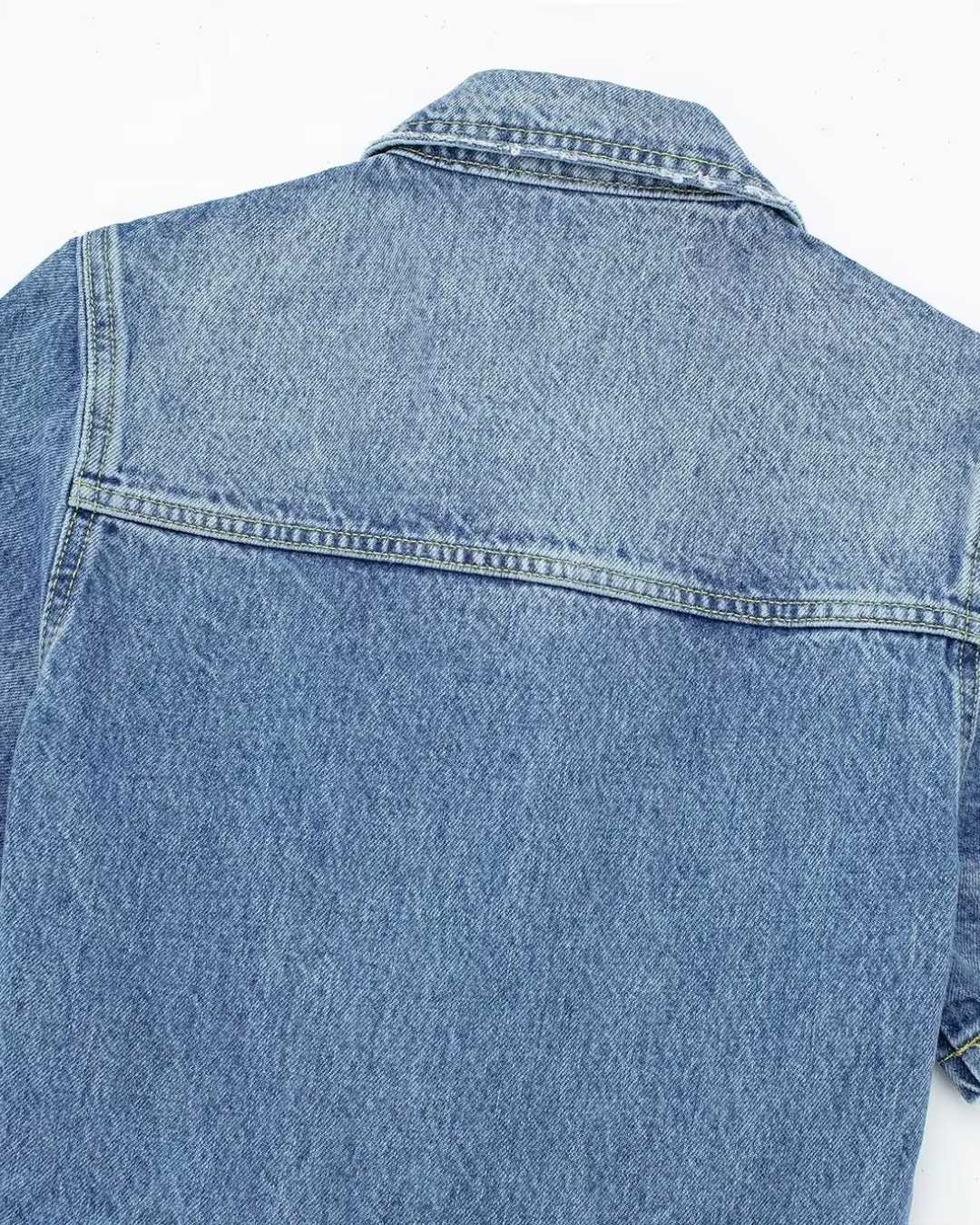 Denim Zomerjurk met Kraag en Zakken voor Dames