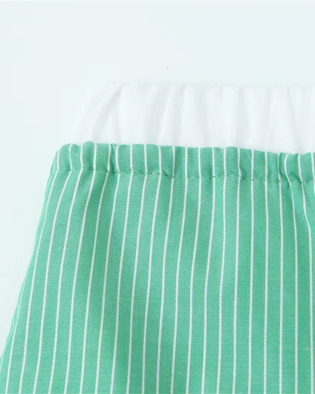 Gestreepte Poplin Shirt en Broek Set voor Dames