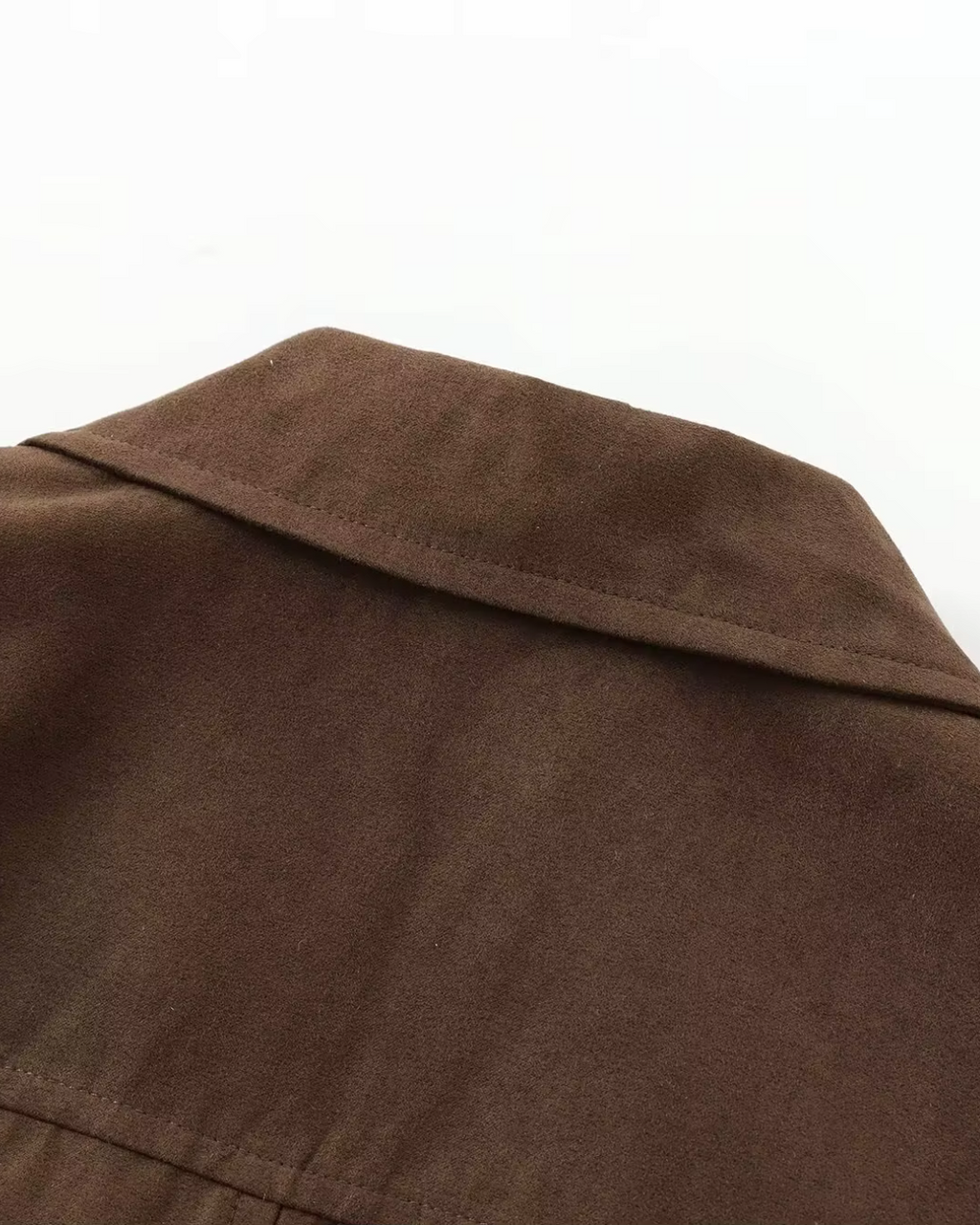 All-Match Old Money Style Bruin Suède Korte Jas voor Dames