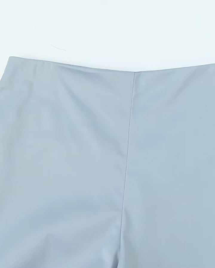 Elegante Tweedelige Set met Strik Top en Wijde Pijpen Broek