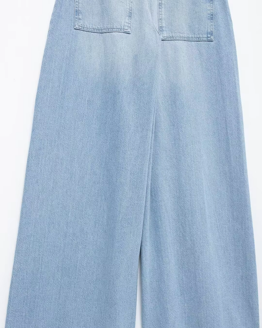 Stijlvolle Mouwloze Denim Jumpsuit met Wijde Pijpen voor Dames