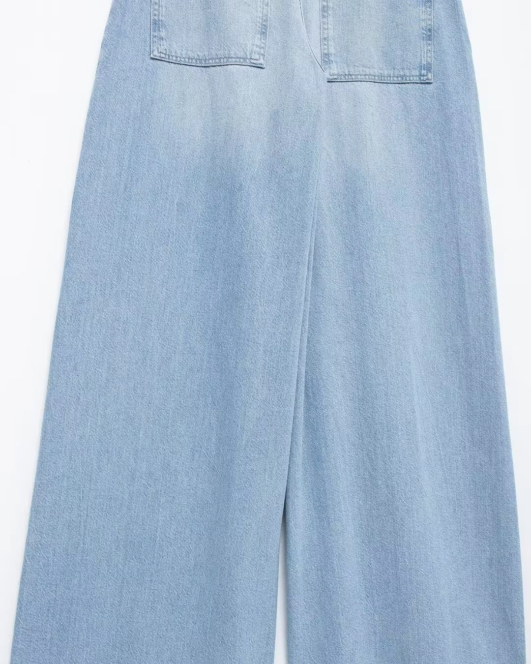 Stijlvolle Mouwloze Denim Jumpsuit met Wijde Pijpen voor Dames
