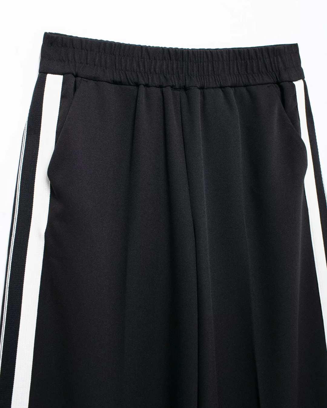 Trendy 2-Delige Set - Zijstreep Ritsjack & Wijde Broek met Elastische Taille voor Dames