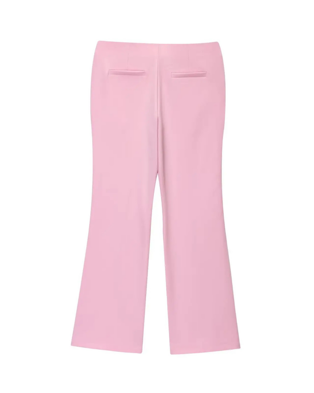 Roze Set met Mouwloos Vest en Hoge Taille Broek voor Dames