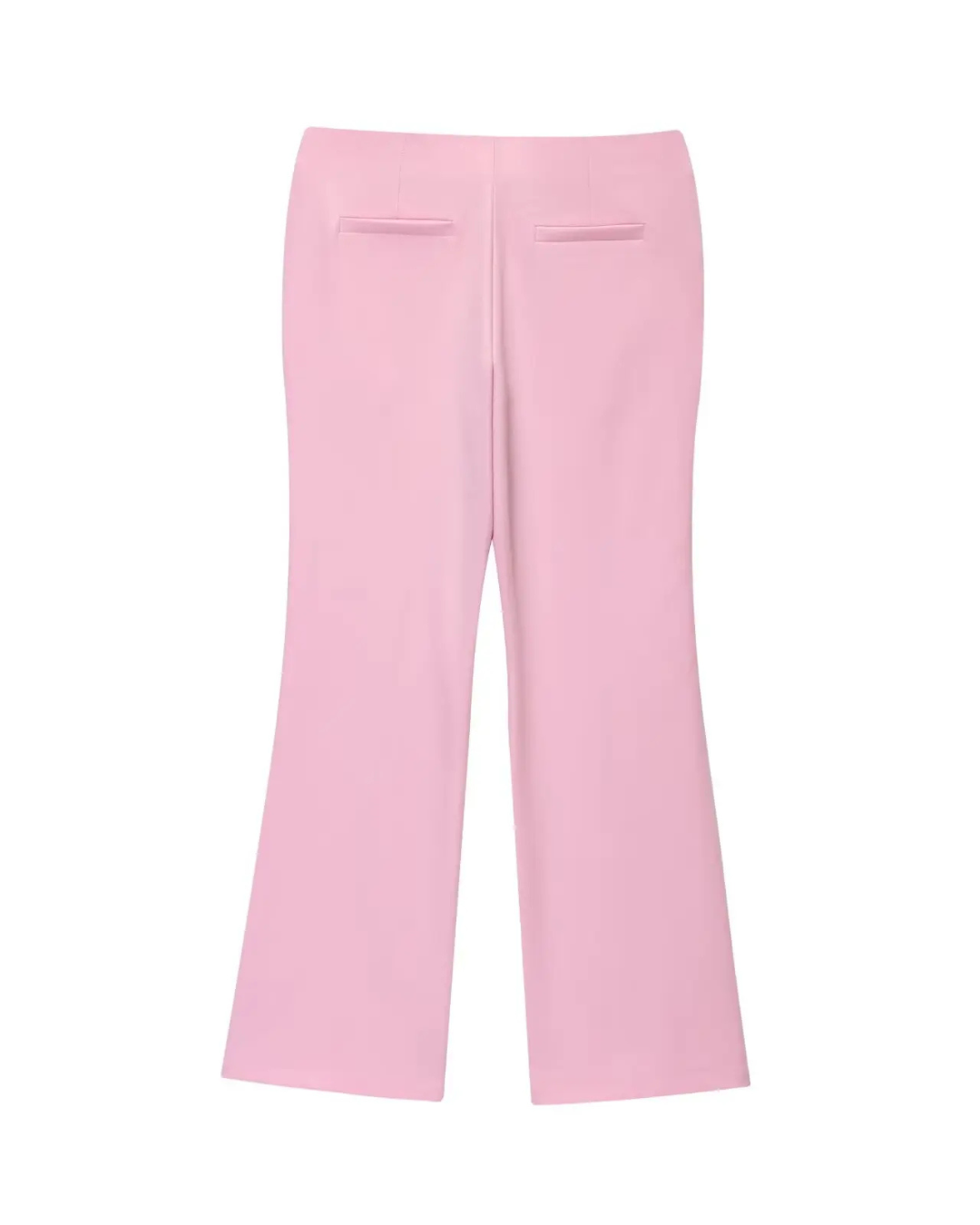 Roze Set met Mouwloos Vest en Hoge Taille Broek voor Dames