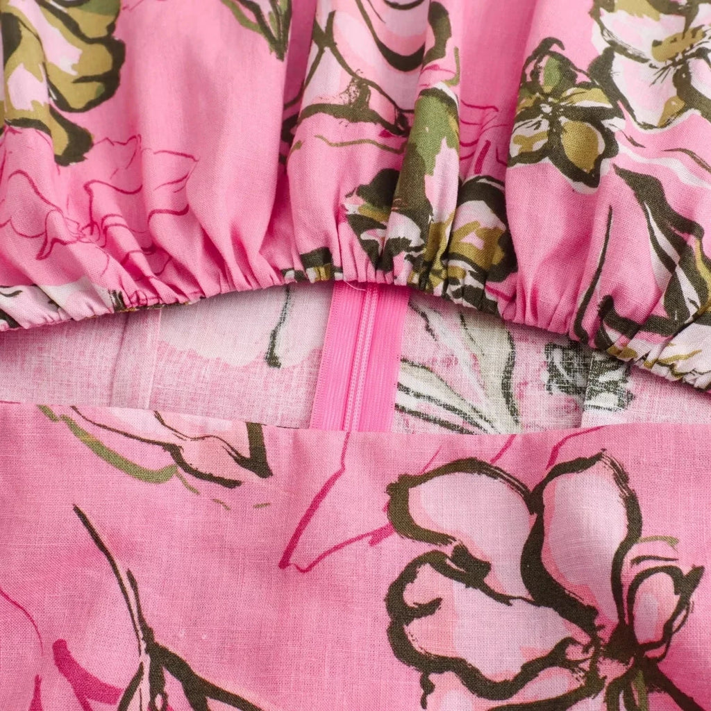 Vintage Mouwloze Rechte Zomerjurk met O-Hals voor Dames