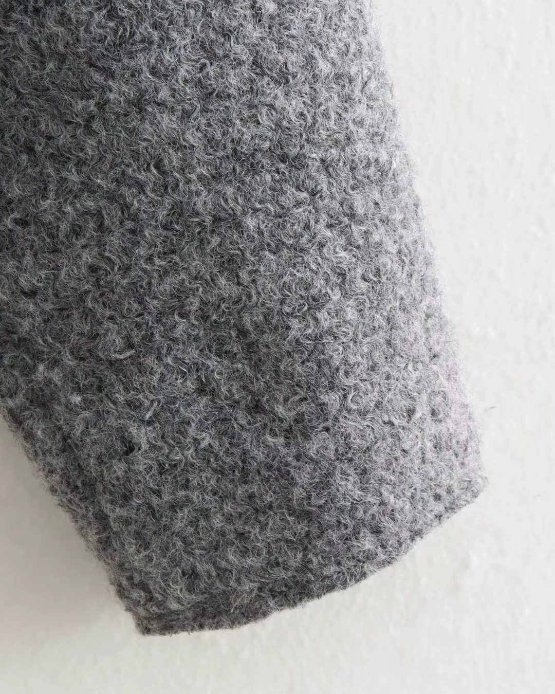 Grijze Tweed Cropped Bomberjack met Grote Zakken voor Dames