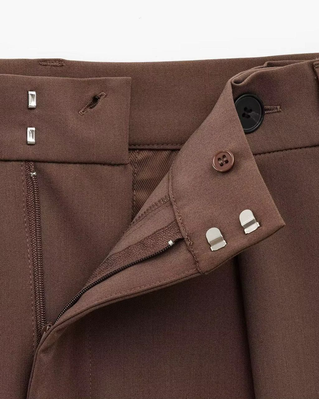 Oversized Bruine Blazer en Pantalon Set met Matching Riem Dames