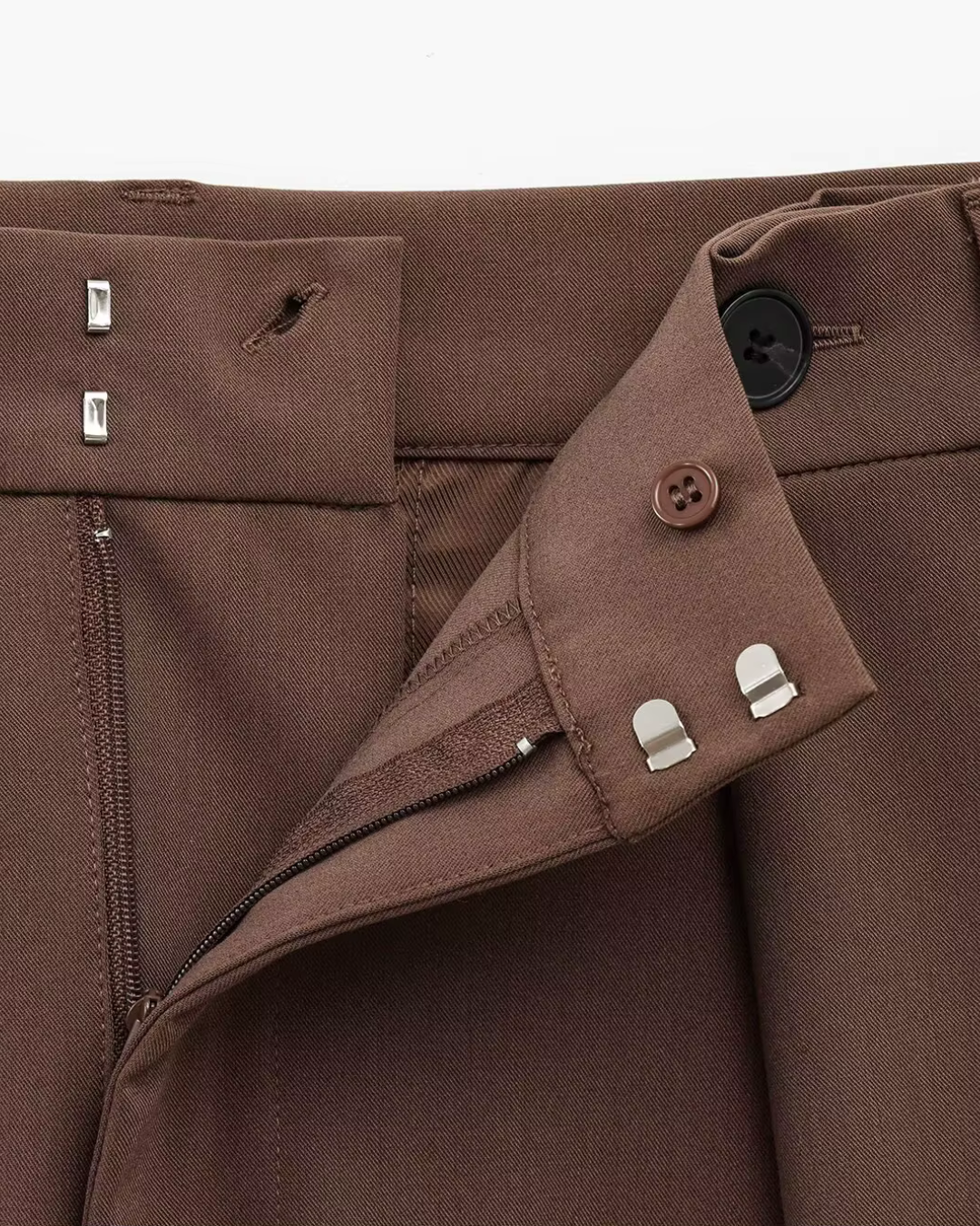 Oversized Bruine Blazer en Pantalon Set met Matching Riem Dames