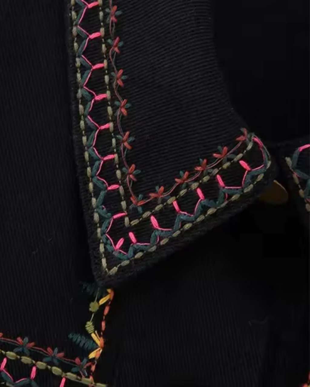 Herfst Mode Vintage Borduurwerk Denim Blouse voor Dames