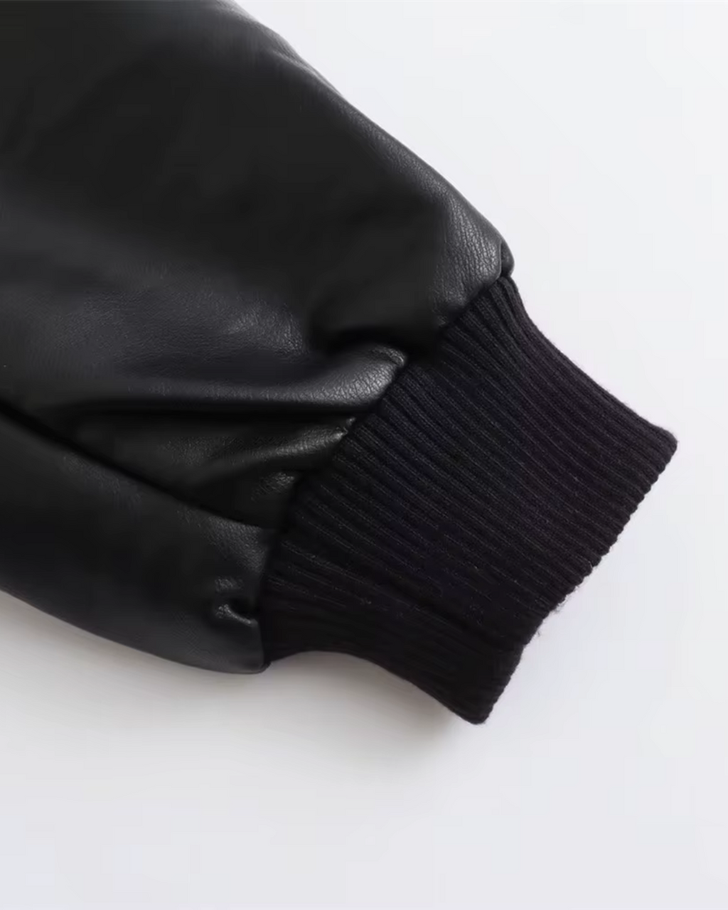 Korte Kunstleren Zwarte Motorjas Voor Dames