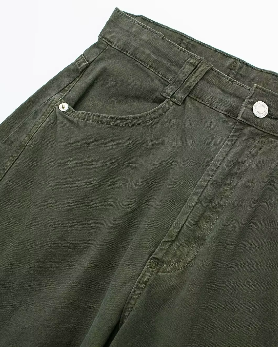 Tweedelige Cargo Set met Cropped Shirt en Broek voor Dames