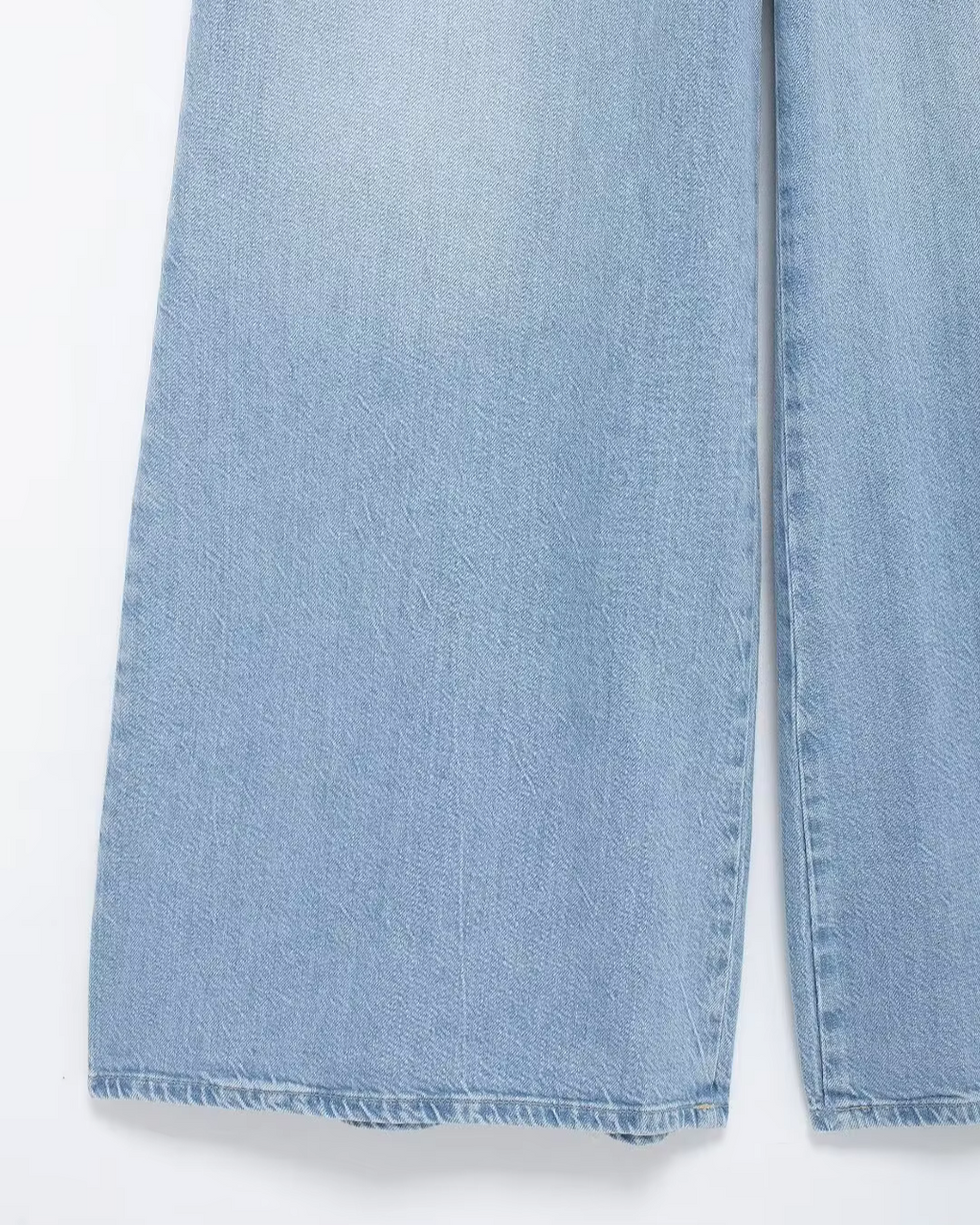 Stijlvolle Mouwloze Denim Jumpsuit met Wijde Pijpen voor Dames