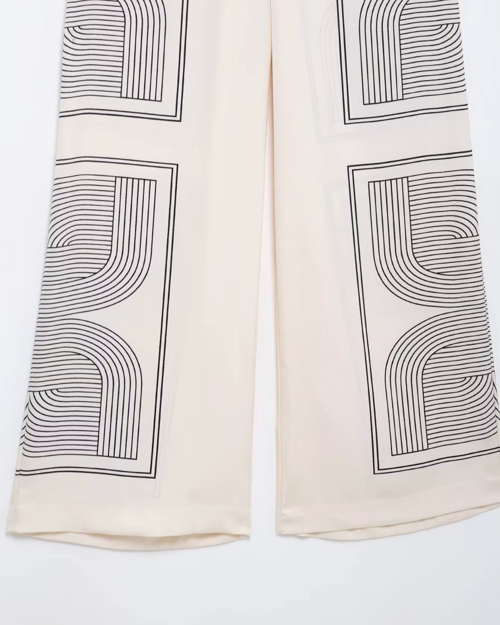 Mode Revers Shirt en Hoge Taille Rits Broek voor Dames