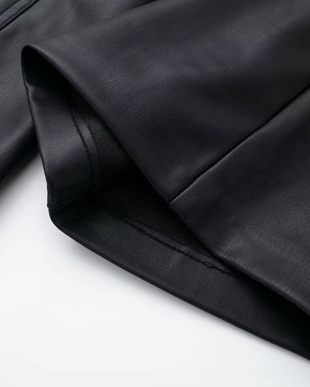 Hoge Taille Kunstleren Broek met Wijde Pijpen voor Dames