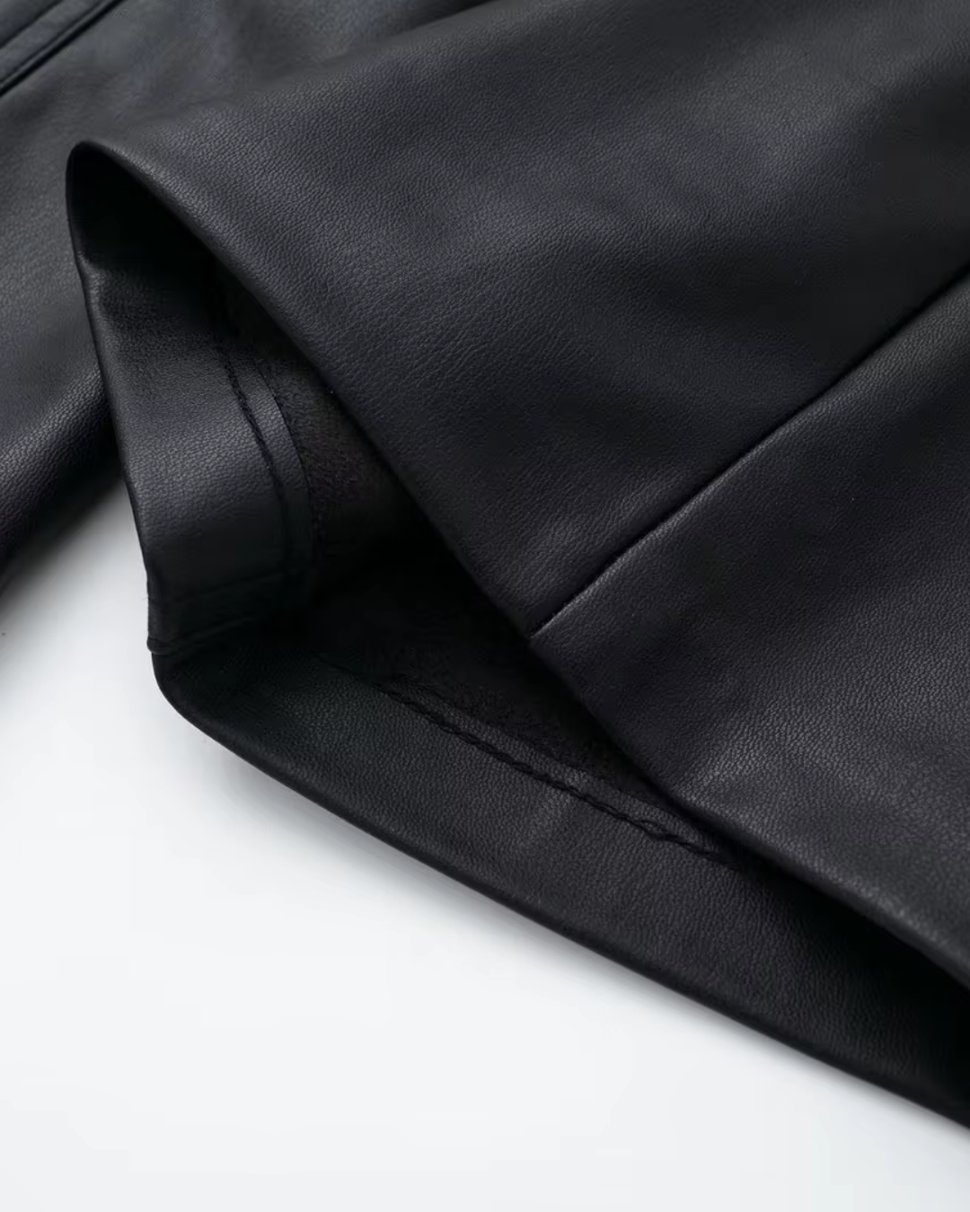 Hoge Taille Kunstleren Broek met Wijde Pijpen voor Dames