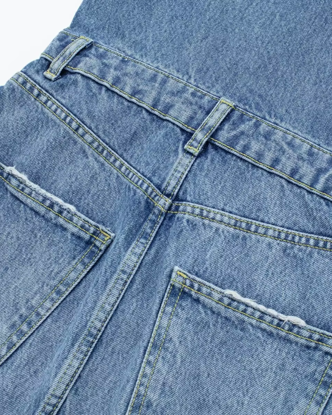 Denim Zomerjurk met Kraag en Zakken voor Dames