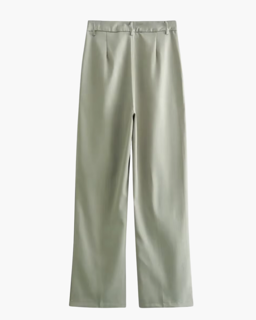 Trendy Groene Tweedelige Jas en Broek Set voor Dames