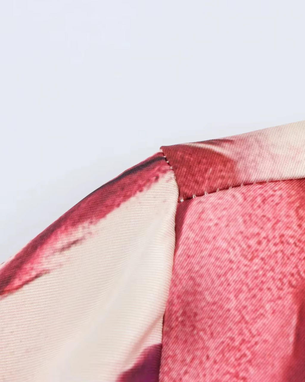 Rode Print Jurk met Sjerp en Kraag voor Dames