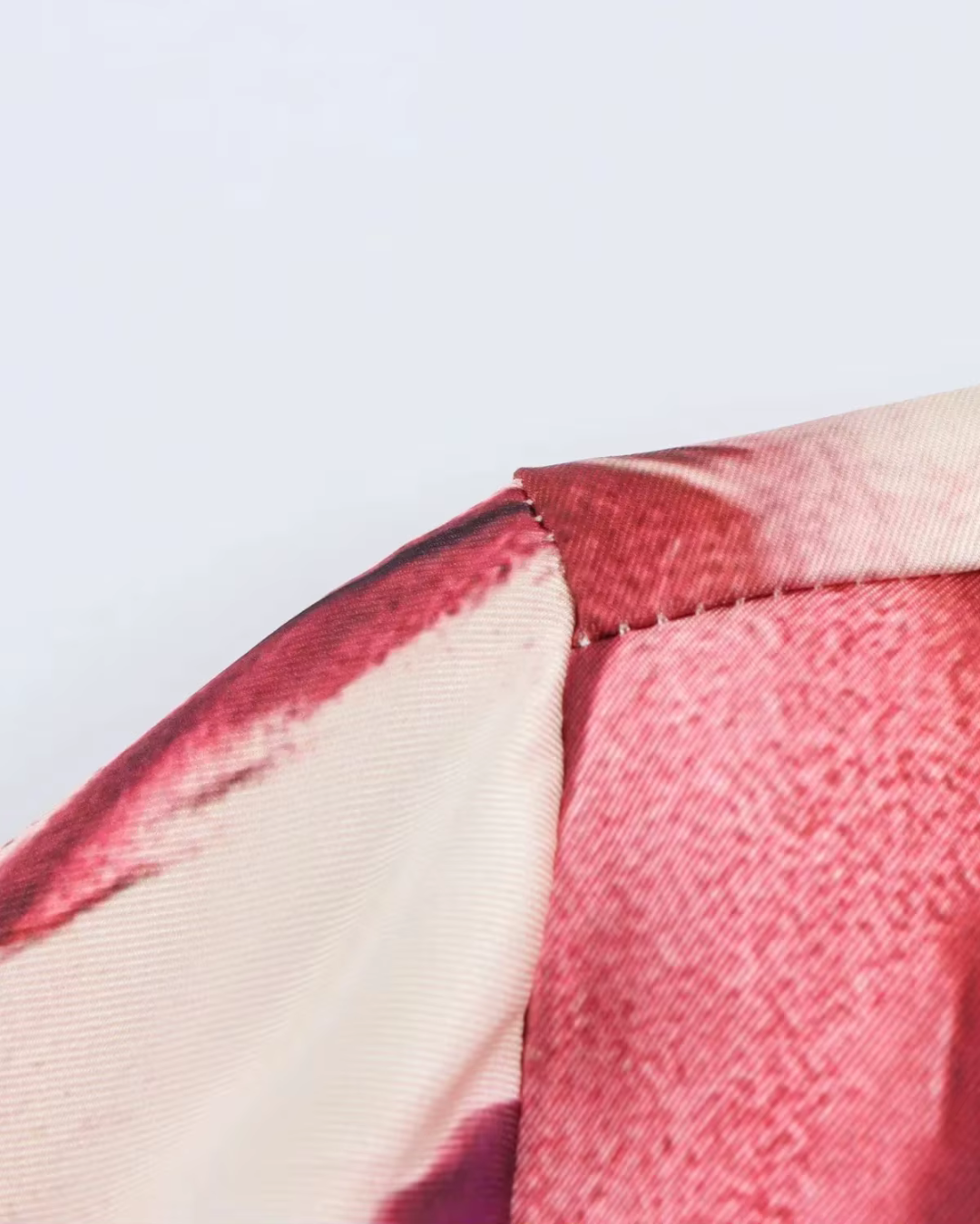 Rode Print Jurk met Sjerp en Kraag voor Dames