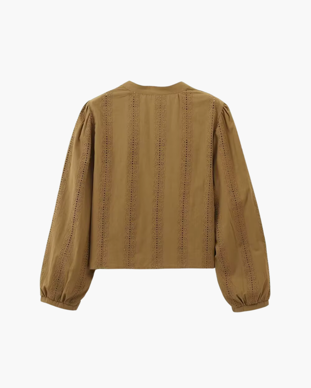 Borduurblouse met Lange Mouwen in Vintage Stijl voor Dames