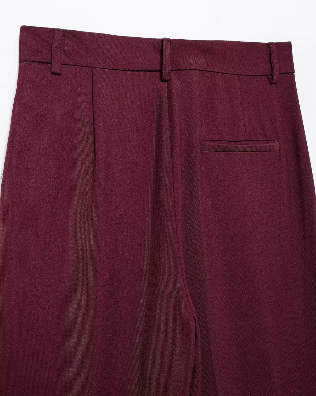 Vintage Bordeaux Rode Blazer en Pantalon Set voor Dames