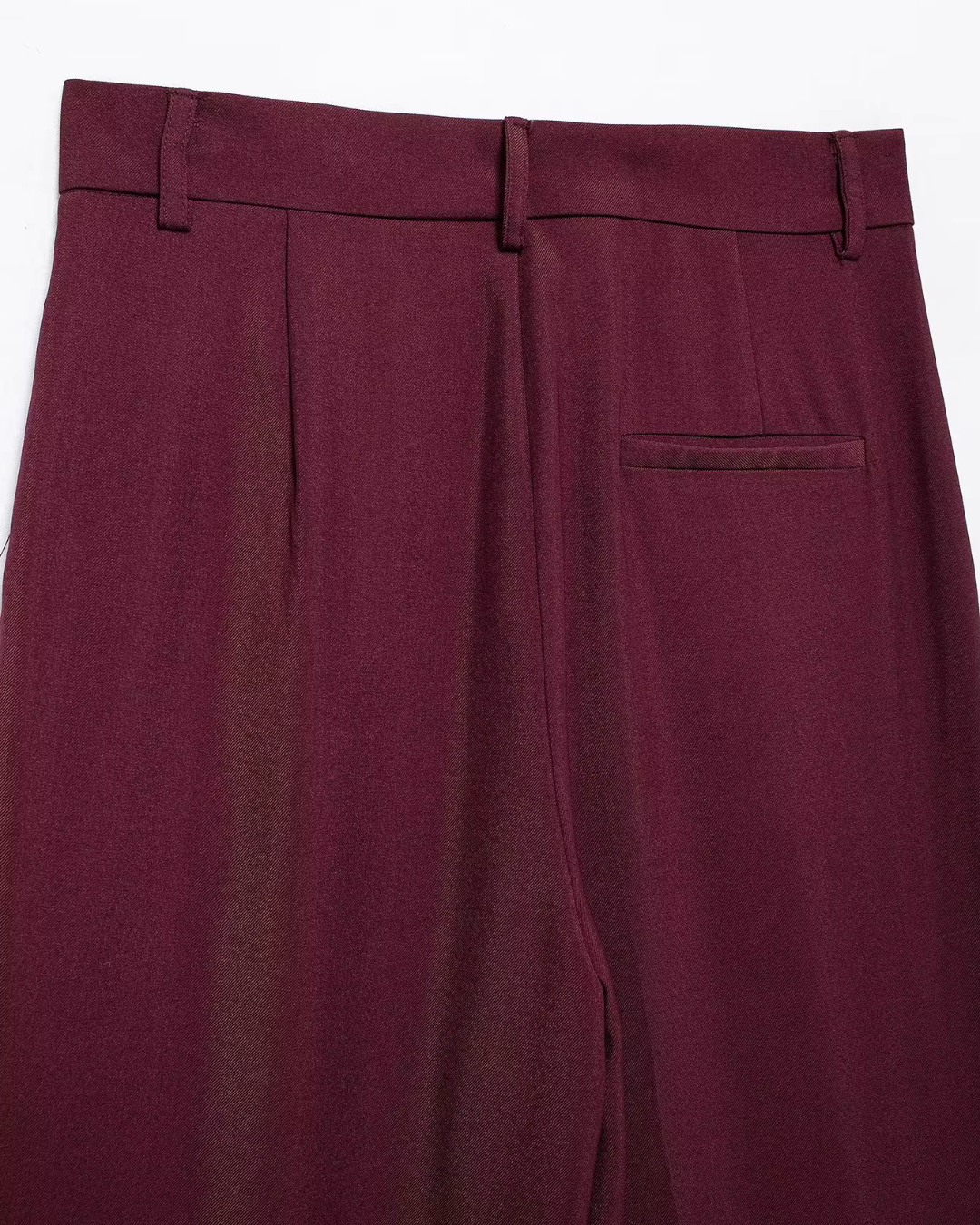 Vintage Bordeaux Rode Blazer en Pantalon Set voor Dames