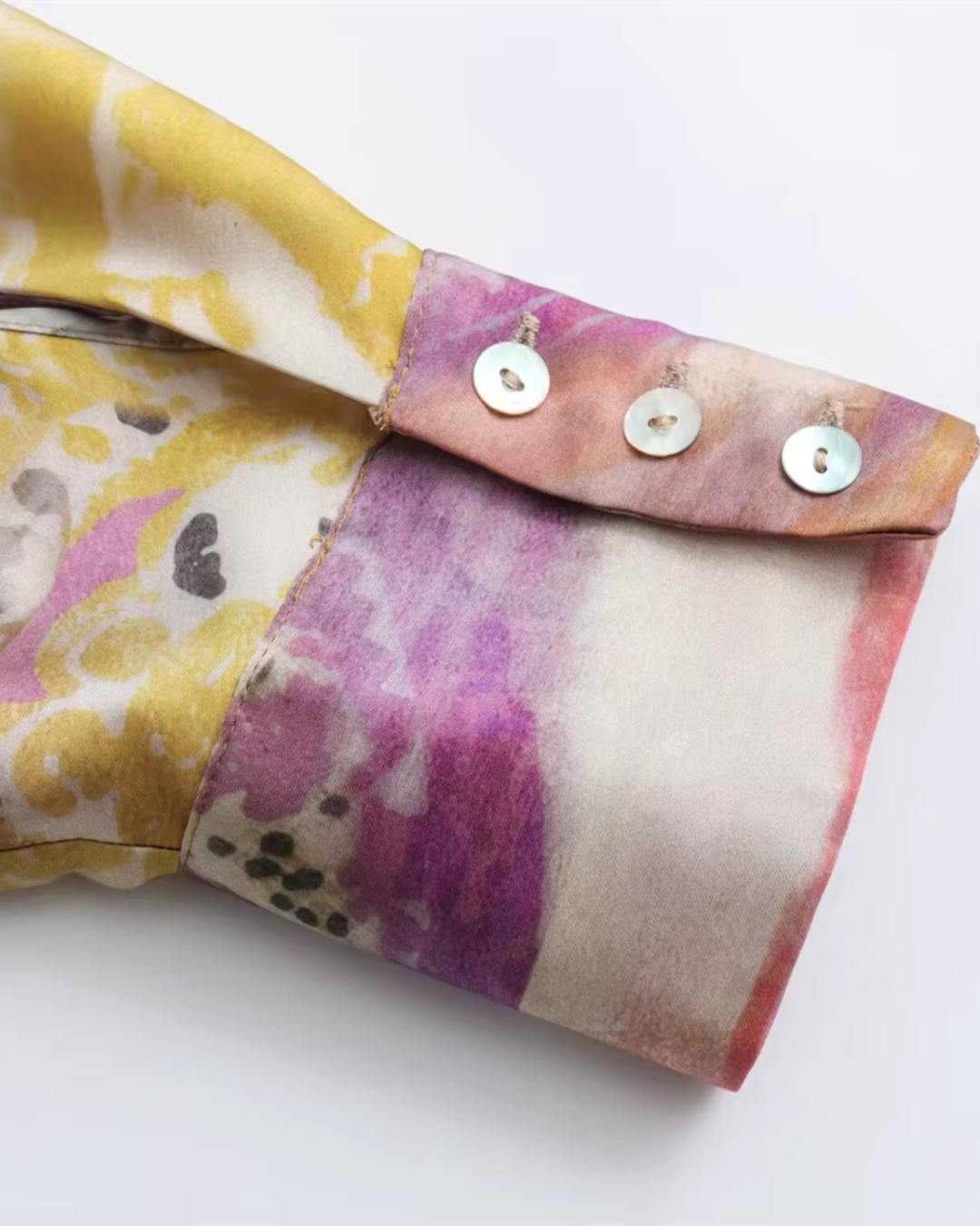 Satijnen Midi Jurk met Knopen voor Dames